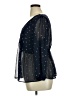 Mi ami 100% Polyester Stars Black 3/4 Sleeve Blouse Size 1X - photo 5