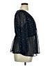 Mi ami 100% Polyester Stars Black 3/4 Sleeve Blouse Size 1X - photo 4