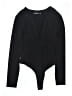 Abercrombie & Fitch 100% Polyester Black Bodysuit Size M - photo 1