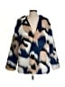 Selfie Leslie 100% Polyester Animal Print Blue Faux Fur Jacket Size S - photo 1