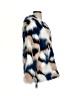 Selfie Leslie 100% Polyester Animal Print Blue Faux Fur Jacket Size S - photo 4