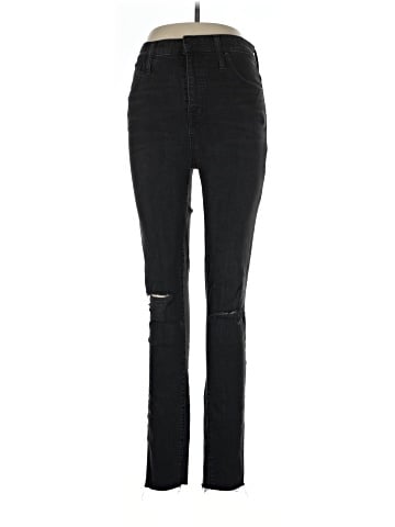 Madewell Tall Curvy High-Rise Skinny Jeans in Black Sea (view 1)