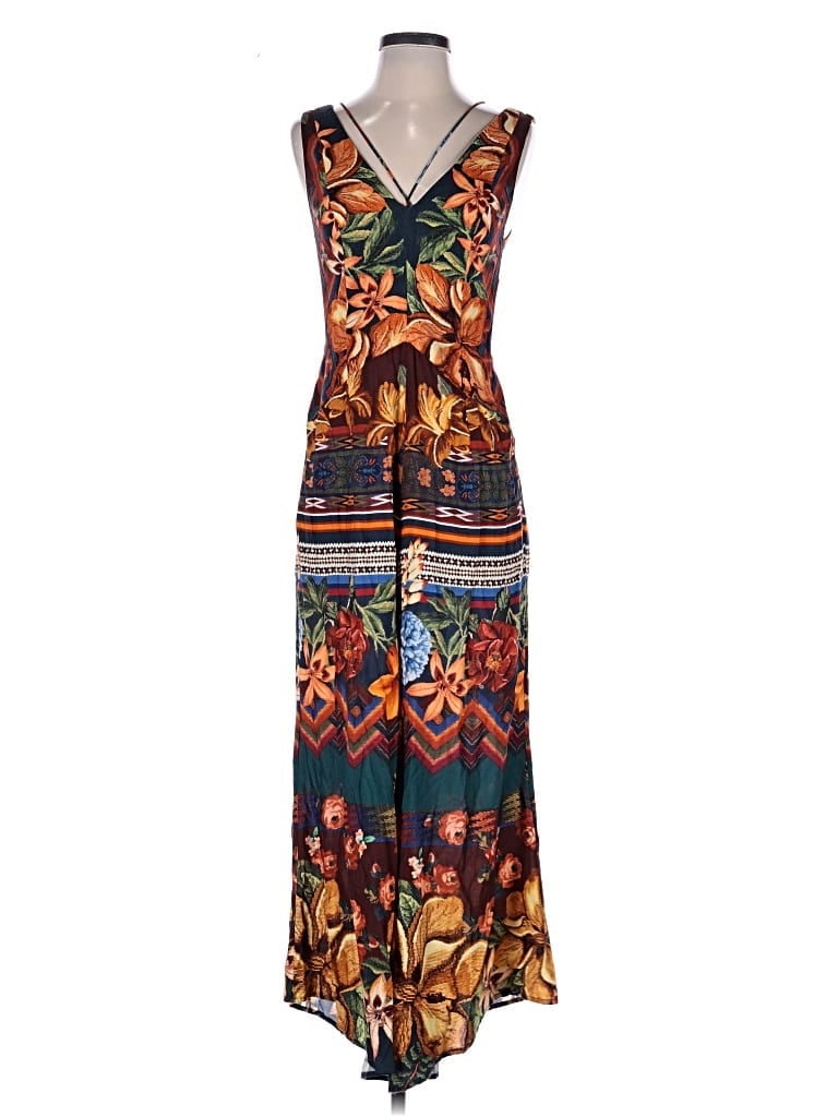 Pre-owned Farm Rio Jumpsuit In Brown