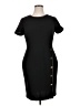DKNY Solid Black Casual Dress Size 14 - photo 1