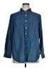 Talbots 100% Cotton Blue Long Sleeve Button-Down Shirt Size 1X - photo 1
