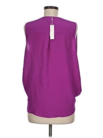 Lavender Brown Sleeveless Silk Top (view 2)