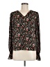 Love Ady 100% Polyester Floral Black Long Sleeve Blouse Size M - photo 1