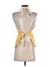 Commense Yellow Sleeveless Button-Down Shirt Size S - photo 2