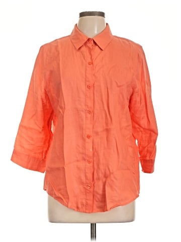 Chico's 3/4 Sleeve Button-Down Shirt (view 1)