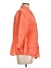 Chico's 100% Linen Orange 3/4 Sleeve Button-Down Shirt Size Lg (2) - photo 4