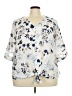 AB Studio 100% Rayon Ivory Short Sleeve Blouse Size 3X - photo 1