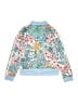 Adidas 100% Polyester Floral Blue Track Jacket Size 16 - photo 2
