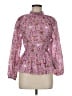 Rhode 100% Cotton Paisley Pink Long Sleeve Blouse Size M (estimated) - photo 1