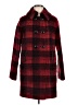 Trina Turk Plaid Red Coat Size 6 - photo 1