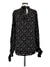 Equipment 100% Silk Polka Dots Black Blouse Size M - photo 2