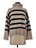 The Reset Stripes Tan Turtleneck Sweater Size XS - photo 1