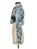 BACKGROUNDE NYC Metallic Silver Long Sleeve Blouse Size M - photo 5