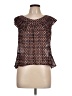 Cotélac Brown Short Sleeve Blouse Size Lg (3) - photo 1