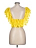 Alice + Olivia 100% Polyester Yellow Sleeveless Top Size L - photo 2
