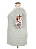 E. Luna Floral Gray Short Sleeve T-Shirt Size 3X - photo 5