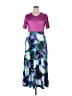 Unbranded Floral Solid Red Purple Casual Dress Size 0X - photo 1