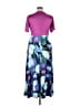 Unbranded Floral Solid Red Purple Casual Dress Size 0X - photo 2