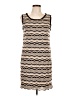 Max Studio Chevron-herringbone Tan Casual Dress Size L - photo 1
