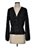1.State 100% Polyester Black Long Sleeve Blouse Size S - photo 1