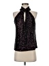 Parker Burgundy Black Sleeveless Blouse Size S - photo 1