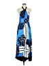 Reiss 100% Polyester Tropical Floral Blue Casual Dress Size 6 - photo 1
