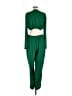 Easel 100% Polyester Color Block Green Jumpsuit Size L - photo 2