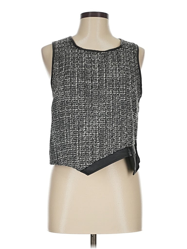 Pre-owned Sans Souci Sleeveless Blouse In Black