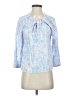 Margaritaville 100% Viscose Blue 3/4 Sleeve Blouse Size S - photo 1