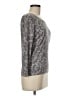 Banana Republic 100% Cotton Animal Print Gray Pullover Sweater Size M - photo 4