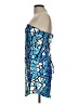 Selfie Leslie Graphic Blue Cocktail Dress Size L - photo 5