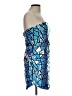 Selfie Leslie Graphic Blue Cocktail Dress Size L - photo 4