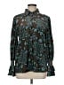 Assorted Brands Floral Teal Long Sleeve Blouse Size M - photo 1