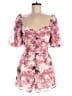 Missguided 100% Polyester Floral Pink Romper Size 6 - photo 1