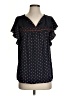 Ann Taylor LOFT 100% Polyester Blue Short Sleeve Blouse Size S - photo 1