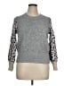 Madewell Animal Print Gray Pullover Sweater Size XL - photo 1
