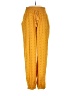 Aerie 100% Polyester Print Yellow Casual Pants Size S - photo 1