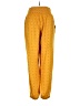 Aerie 100% Polyester Print Yellow Casual Pants Size S - photo 2