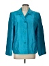 Josephine Chaus 100% Silk Teal Silk Blazer Size 12 - photo 1