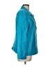 Josephine Chaus 100% Silk Teal Silk Blazer Size 12 - photo 4