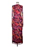 FARM Rio for Anthropologie 100% Polyester Print Burgundy Pink Casual Dress Size M - photo 1