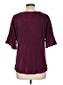 Truself 100% Polyester Burgundy Short Sleeve Top Size L - photo 2