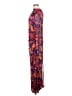FARM Rio for Anthropologie 100% Polyester Print Burgundy Pink Casual Dress Size M - photo 5