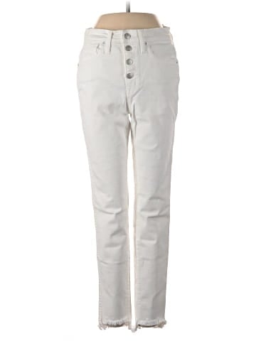 Madewell 10" High-Rise Skinny Jeans in Pure White: Step-Hem Edition (view 1)