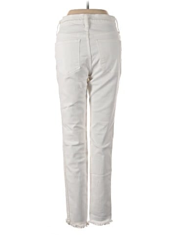 Madewell 10" High-Rise Skinny Jeans in Pure White: Step-Hem Edition (view 2)