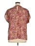Halogen 100% Polyester Burgundy Short Sleeve Blouse Size 1X - photo 2